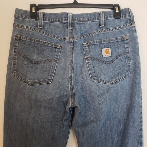 Carhartt Mens Jeans Traditional Fit Denim Straight Leg 36x36‎ tag 36x35 measured - Picture 6 of 10